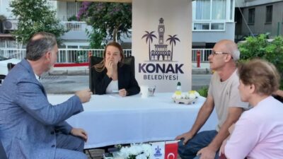 Konak Belediye Başkanı Nilüfer Çınarlı Mutlu, “Komşu Buluşmaları” kapsamında Mehmet