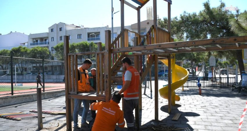 Kuşadası Belediyesi, çocukların parklarda keyifli ve sağlıklı bir ortamda zaman