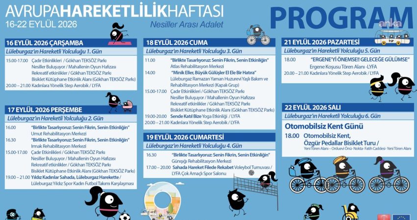 Lüleburgaz Belediyesi, 16-22 Eylül Avrupa Hareketlilik Haftası'nda "Nesiller Arası Adalet"