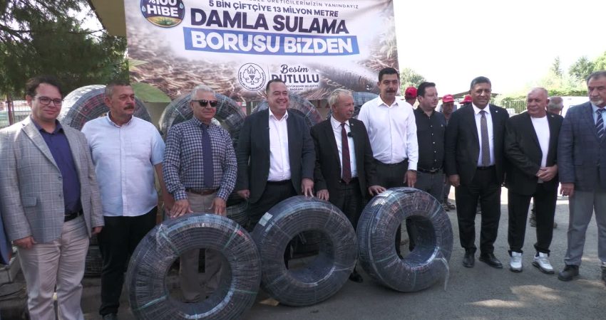 Manisa Büyükşehir Belediyesi’nden Salihli’de 500 üreticiye damlama sulama borusu desteği Manisa Büyükşehir Belediyesi, Salihli’de 500 üreticiye yüzde 100 hibeli 1,2