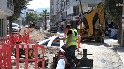 Manisa’nın Yunusemre ilçesi Muradiye Mahallesi’nde devam eden altyapı çalışmaları nedeniyle