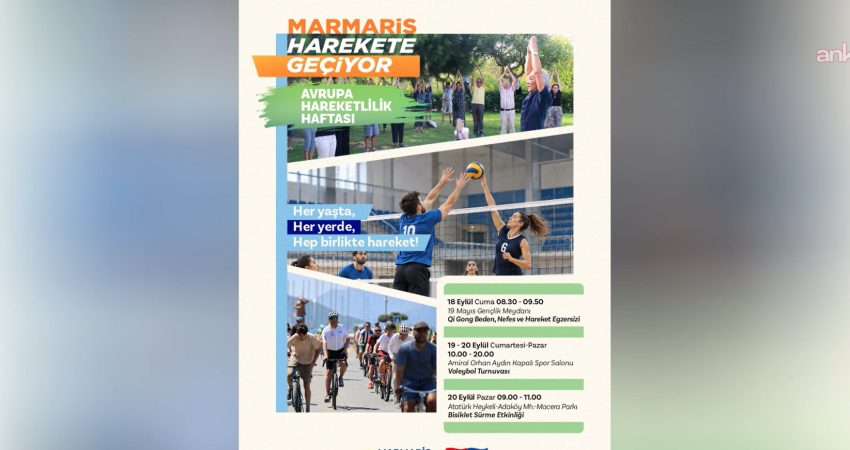 Marmaris Belediyesi, Avrupa Hareketlilik Haftası kapsamında 18-20 Eylül günleri arasında