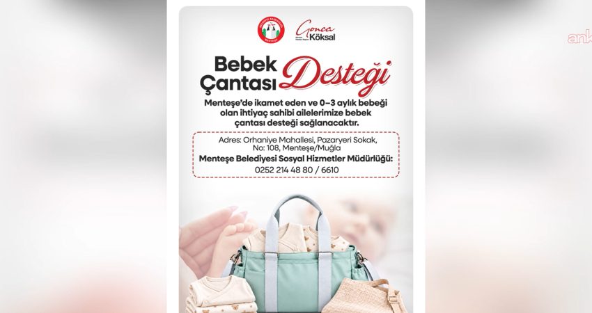 Menteşe Belediyesi’nden 0-3 aylık bebek sahibi ailelere çanta desteği Menteşe Belediyesi, 0-3 aylık bebeği bulunan ihtiyaç sahibi ailelere, yeni