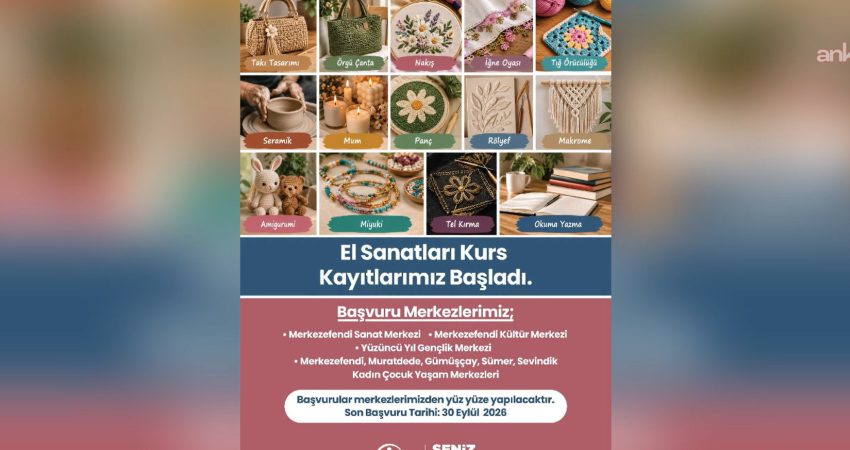 Merkezefendi Belediyesi'nin örgü çanta, nakış, iğne oyası, tığ örücülüğü, seramik,