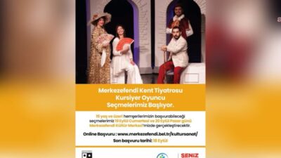 Merkezefendi Kent Tiyatrosu bünyesinde düzenlenecek kursiyer oyuncu seçmeleri, yaratıcı drama