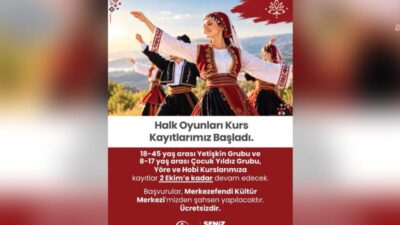 Merkezefendi Belediyesi tarafından düzenlenen halk oyunları kurslarında yeni dönem kayıtları