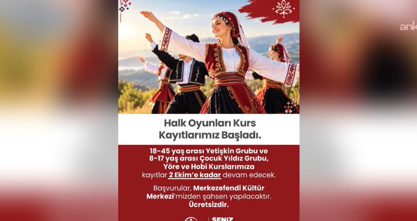 Merkezefendi Belediyesi tarafından düzenlenen halk oyunları kurslarında yeni dönem kayıtları