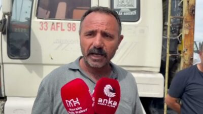 Mersin'de 300 kamyoncu, mazot fiyatlarının 100 lirayı aşmasına rağmen nakliye
