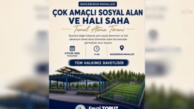 Milas Belediyesi, Bahçeburun Mahallesi’ne kazandırılan Çok Amaçlı Sosyal Alan'ın temel