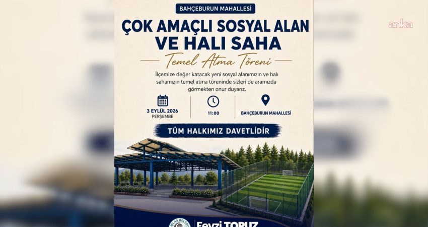 Milas Belediyesi, Bahçeburun Mahallesi’ne kazandırılan Çok Amaçlı Sosyal Alan'ın temel
