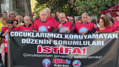 Eğitim-İş ve Eğitim-Sen Muğla şubeleri, Manisa’nın Turgutlu ilçesinde bir lisenin