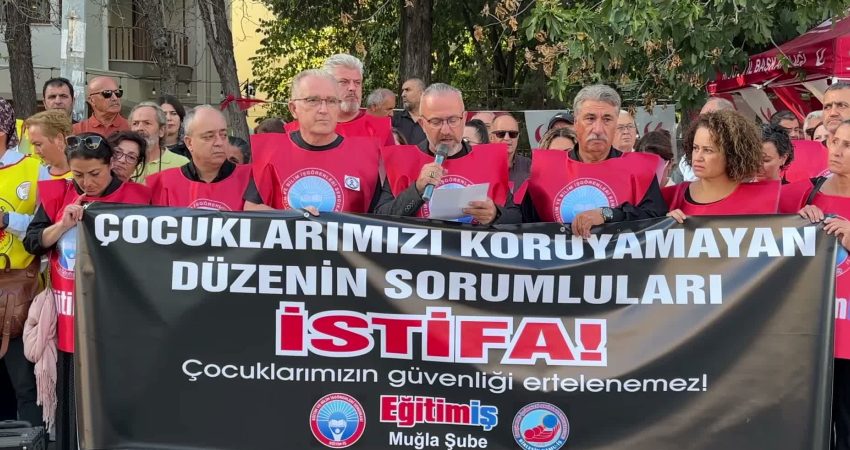 Eğitim-İş ve Eğitim-Sen Muğla şubeleri, Manisa’nın Turgutlu ilçesinde bir lisenin