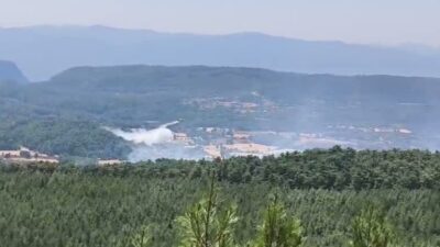 Muğla’nın Menteşe ilçesinde sabah saatlerinde başlayan orman yangınının enerjisi büyük