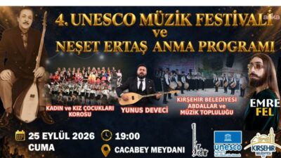 Kırşehir Belediyesi tarafından 25-26 Eylül’de düzenlenecek anma programında Neşet Ertaş, vefatının