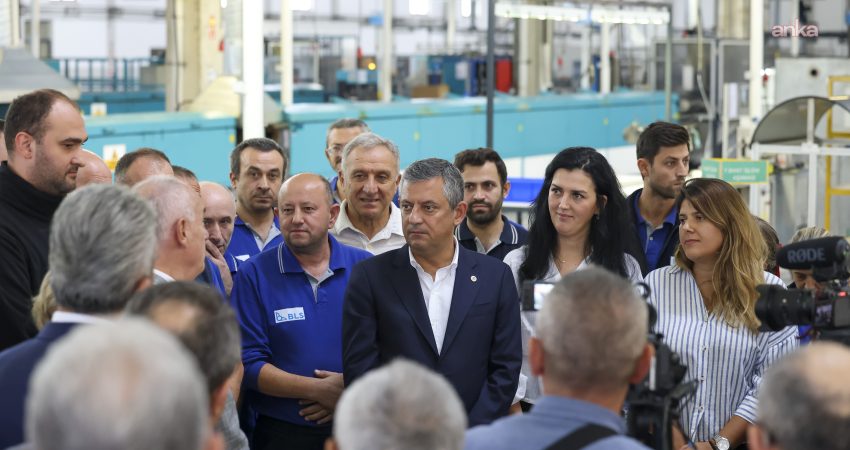 YENİ Parti Genel Başkanı Özgür Özel, Bursa’da Birleşik Lastik Fabrikası