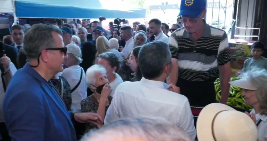 YENİ Parti Genel Başkanı Özgür Özel, Edirne'de Halk Pazarı'nı ziyaret etti.