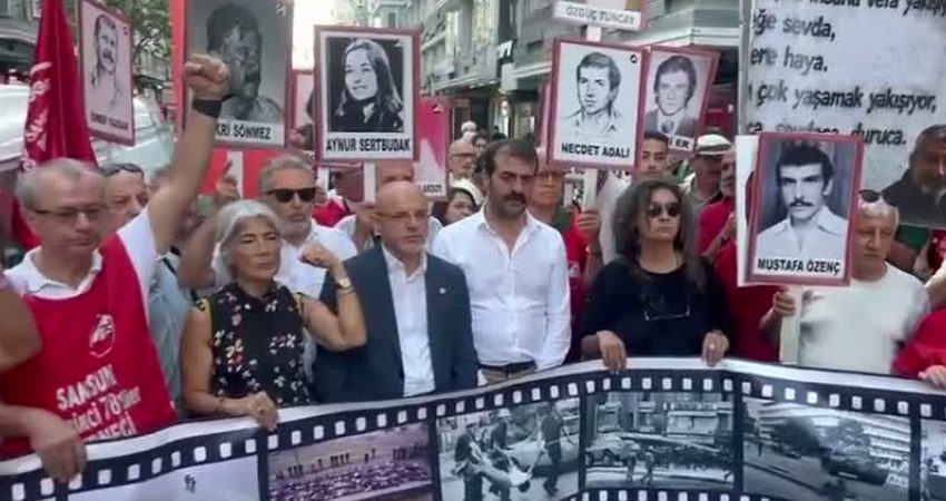 Samsun’da 12 Eylül 1980 askeri darbesinin 46’ncı yılında protesto yürüyüşü