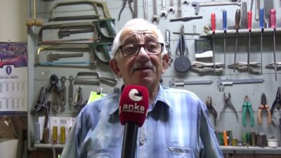 Sinop’ta yaklaşık 130 yıllık bıçakçılık geleneğini sürdüren 80 yaşındaki bıçak
