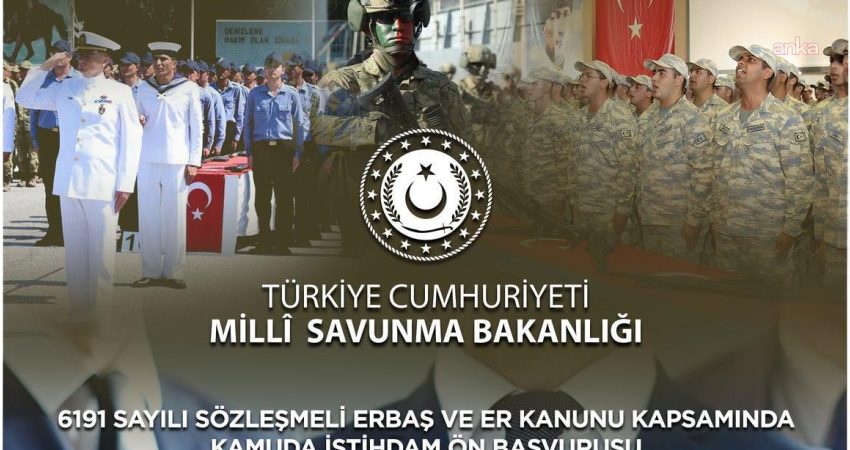 Sözleşmeli erbaş ve erlerin kamuda istihdam ön başvuru duyurusu yayımlandı Milli Savunma Bakanlığı (MSB), sözleşmeli erbaş ve erlerin kamuda istihdam