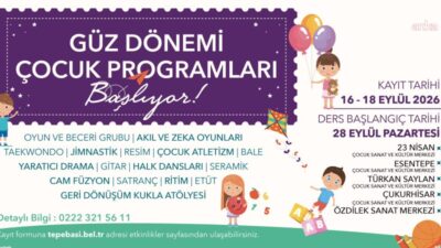 Tepebaşı Belediyesi, çocukların çok yönlü gelişimine katkı sunmak amacıyla hayata