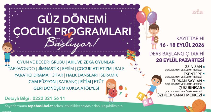 Tepebaşı Belediyesi, çocukların çok yönlü gelişimine katkı sunmak amacıyla hayata