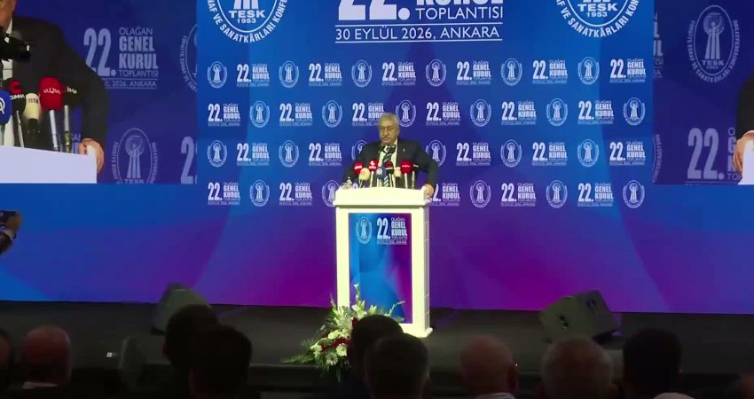 TESK 22. Olağan Genel Kurulu’nda konuşan TESK Genel Başkan adayı