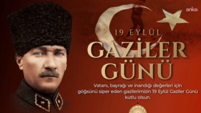 Türk Silahlı Kuvvetleri'nden (TSK), 19 Eylül Gaziler Günü dolayısıyla yayımlanan mesajda,
