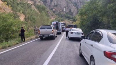 Tunceli-Pülümür-Erzincan karayolunda bir otomobilin Pülümür Çayı’na düşmesi sonucu araçtaki 5