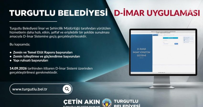 Turgutlu Belediyesi İmar ve Şehircilik Müdürlüğü tarafından hizmetlerin daha hızlı,