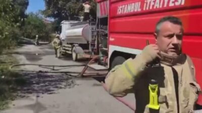 Tuzla Deri Sanayi Sitesi'nde bir fabrikada sabah saatlerinde çıkan yangın