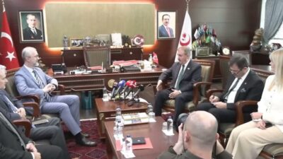 Ukrayna'nın Ankara Büyükelçisi Nariman Celalo, BBP Genel Başkanı Mustafa Destici'yi