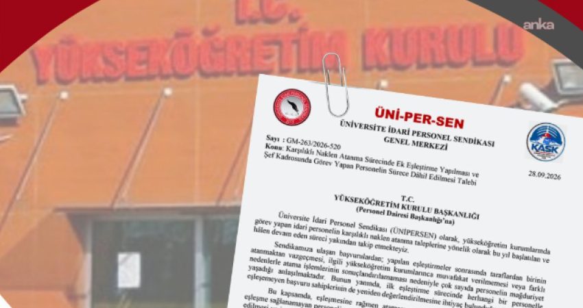 Üniversite idari personelinin karşılıklı naklen atanma sürecinde yaşadığı sorunları YÖK’e