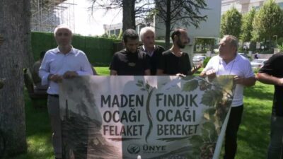 Ordu'nun Ünye ilçesinde açılmak istenen bentonit ocağına karşı bölge sakinleri