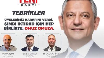 YENİ Parti’nin ilçe başkanlıkları ön seçimleri kapsamında Muğla’nın 13 ilçesinde