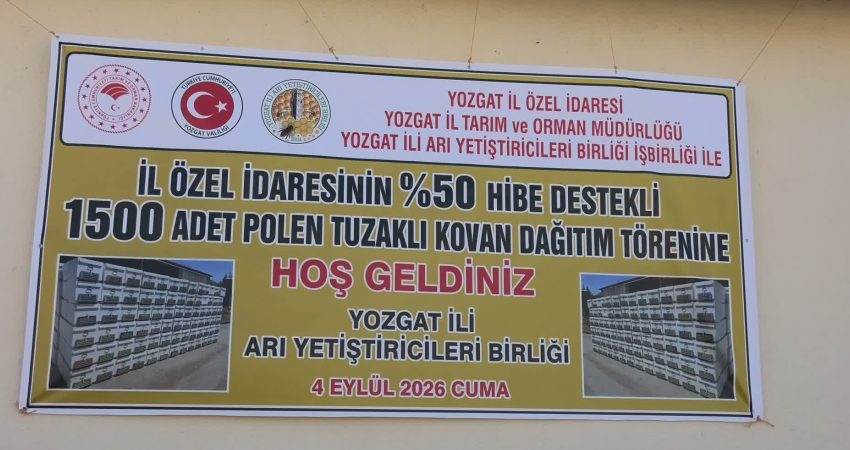 Yozgat’ta 100 arıcıya bin 500 polen tuzaklı kovan desteği Yozgat’ta arıcılığın geliştirilmesi amacıyla hazırlanan proje kapsamında, yüzde 50 üretici