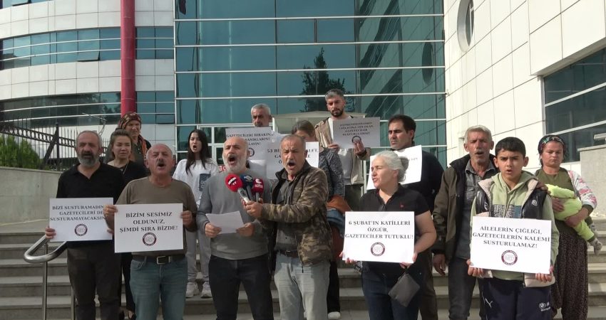 Adalet Peşinde Aileleri Platformu, Adıyaman Adalet Sarayı önünde düzenlediği basın