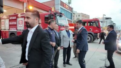 Adıyaman Belediye Başkanı Abdurrahman Tutdere, İtfaiye Haftası dolayısıyla itfaiye personeli