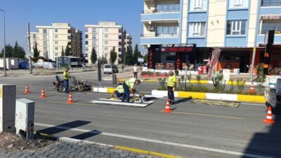 Adıyaman Belediyesi, yol çizgileri, yaya geçitleri ve hız kesici kasis