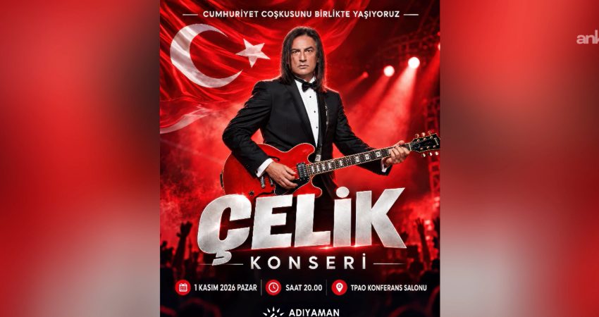 Adıyaman Belediyesi, Cumhuriyet Bayramı kutlamaları kapsamında ünlü sanatçı Çelik’i 1