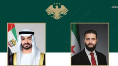 Suriye Cumhurbaşkanı Ahmed Şara, Birleşik Arap Emirlikleri Devlet Başkanı Şeyh