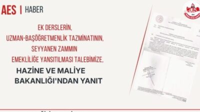 Anadolu Eğitim Sendikası'ndan (AES) yapılan açıklamada, öğretmenlerin ek ders ücretleri,