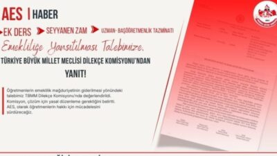 Anadolu Eğitim Sendikası'nın TBMM Dilekçe Komisyonu'na öğretmenlerin ek ders, tazminat
