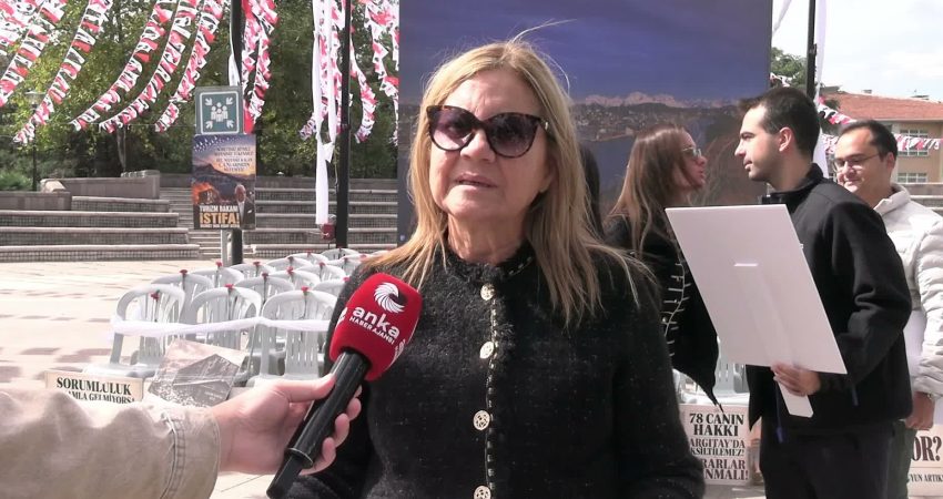 Bolu Grand Kartal Otel yangınında yakınlarını kaybeden aileler, Anıtpark'ta "78