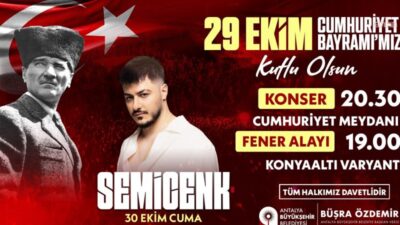 Antalya Büyükşehir Belediyesi tarafından 29 Ekim Cumhuriyet Bayramı etkinlikleri kapsamında
