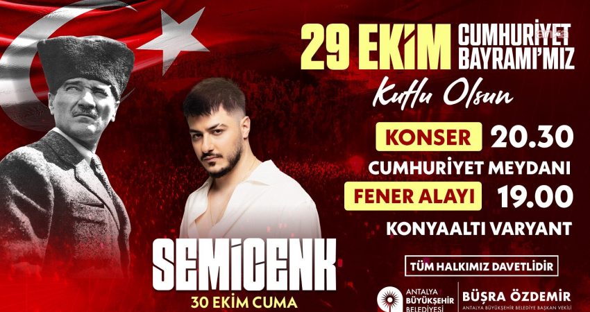 Antalya Büyükşehir Belediyesi tarafından 29 Ekim Cumhuriyet Bayramı etkinlikleri kapsamında