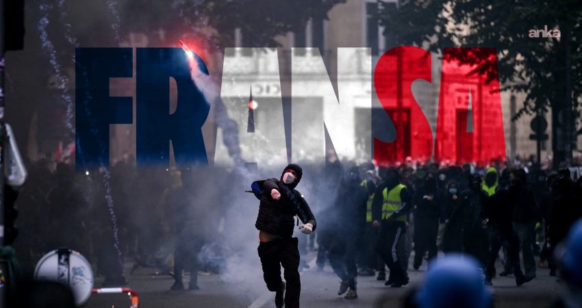 Fransa'da öğrencilerin eğitim koşullarına yönelik tepkileriyle başlayan protestolar, hayat pahalılığı,