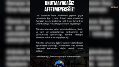 Bağımsız Maden İşçileri Sendikası'ndan Manisa'nın Soma ilçesinde madende meydana gelen