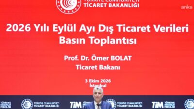 Ticaret Bakanı Ömer Bolat, Eylül ayında ihracatın geçen yılın aynı