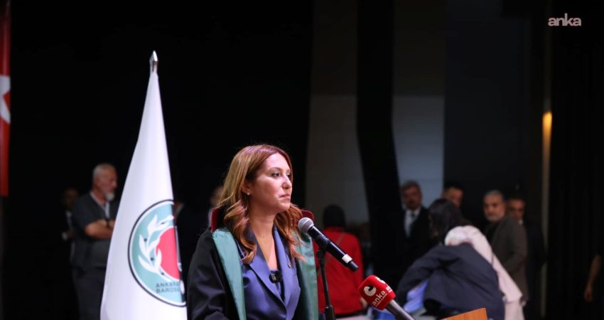 Ankara Baro Başkanı Elçin Özge Şimşek Çağlayan, İstanbul'da Yusuf Tekin'i