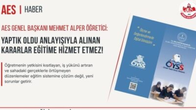 BASK ve Anadolu Eğitim Sendikası (AES) Genel Başkanı Mehmet Alper